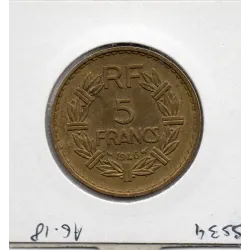 5 francs Lavrillier 1946 Sup, France pièce de monnaie