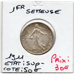 1 franc Semeuse Argent 1911, Sup-