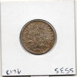 1 franc Semeuse Argent 1911, Sup-