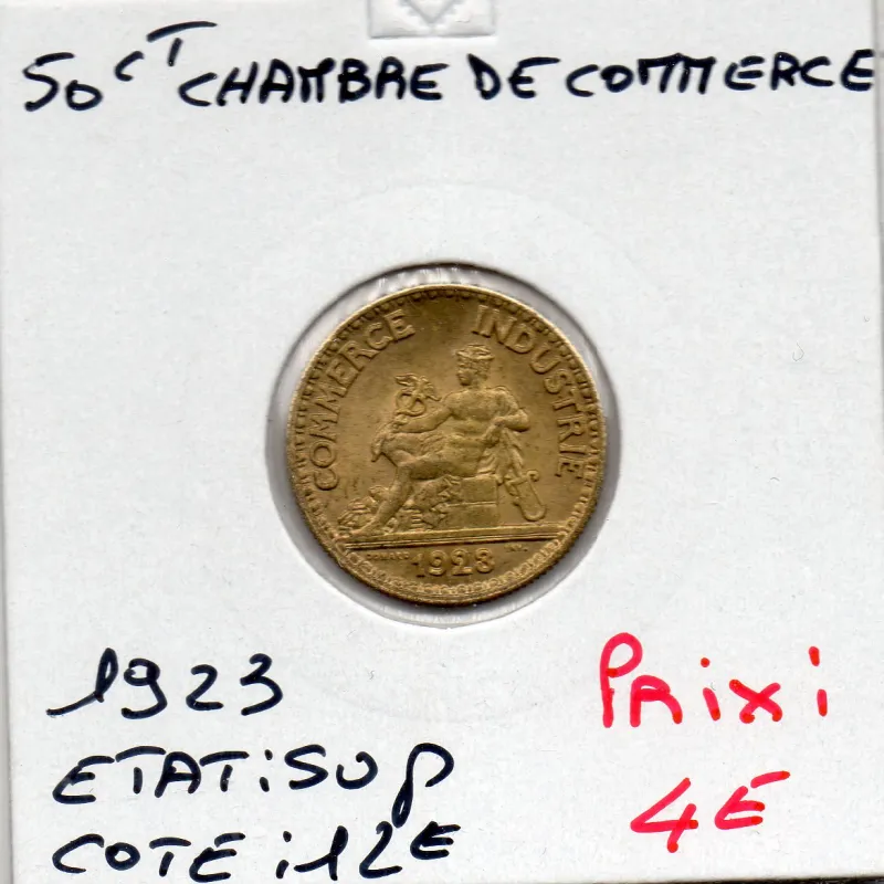 Bon pour 50 centimes Commerce Industrie 1923 Sup Bon pour 50 centimes Commerce Industrie 1923 Sup