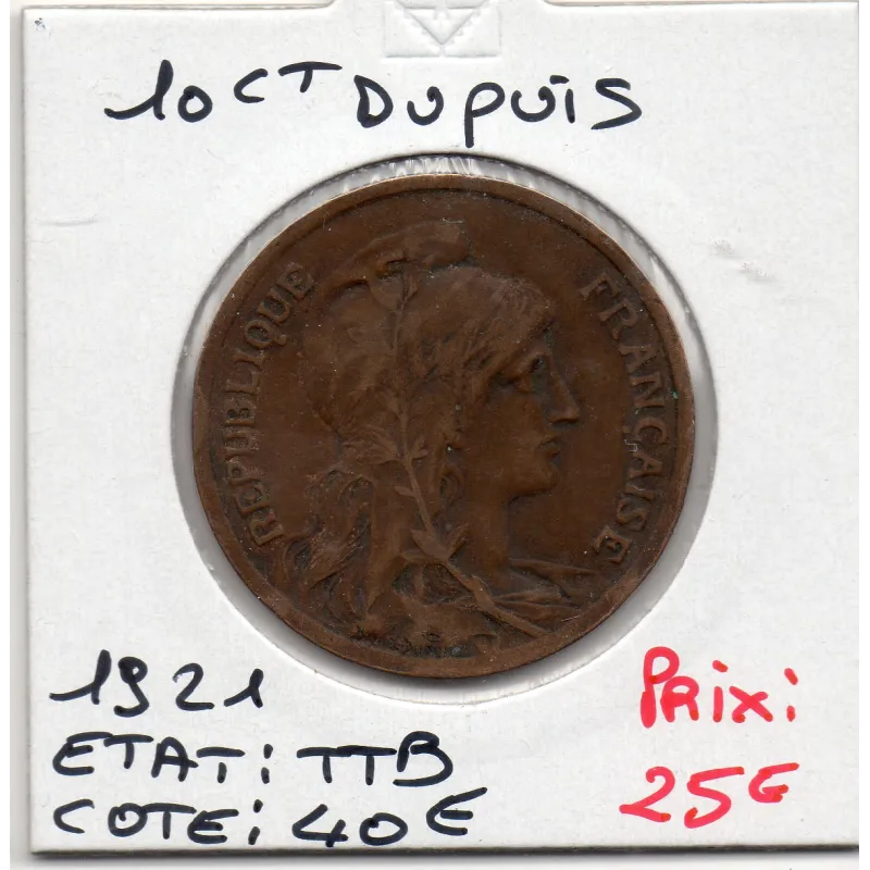 10 centimes Dupuis 1921 TTB