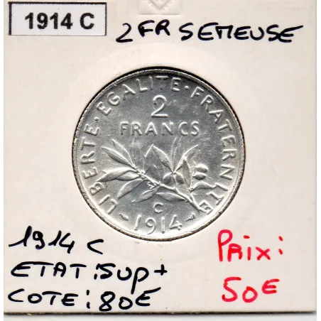 2 Francs Semeuse Argent 1914 C Castelsarrasin Sup+