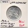 2 Francs Semeuse Argent 1914 C Castelsarrasin Sup+