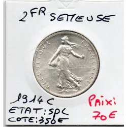 2 Francs Semeuse Argent 1914 C Castelsarrasin Spl
