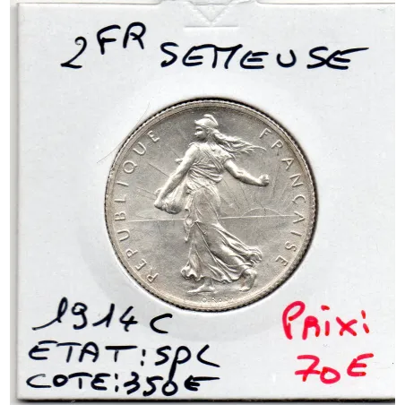 2 Francs Semeuse Argent 1914 C Castelsarrasin Spl
