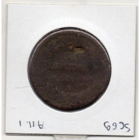 1 decime Dupré B An 4 A paris contremarqué UN