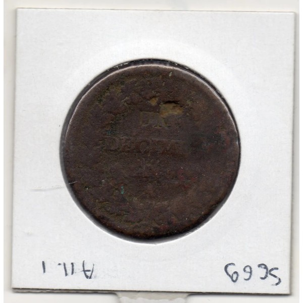 1 decime Dupré B An 4 A paris contremarqué UN