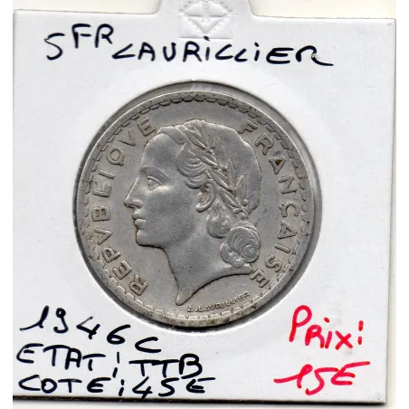 5 francs Lavrillier 1946 C Castelsarrasin TTB