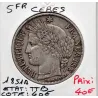 5 francs Cérès 1851 A Paris TTB