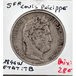 5 francs Louis Philippe 1844 W Lille TB