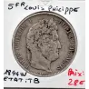 5 francs Louis Philippe 1844 W Lille TB