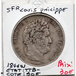 5 francs Louis Philippe 1844 W Lille TTB-