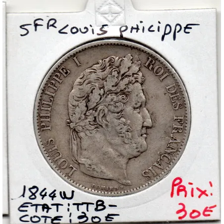 5 francs Louis Philippe 1844 W Lille TTB-