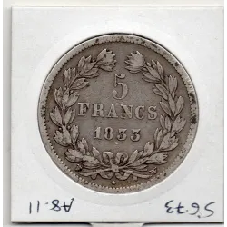 5 francs Louis Philippe 1833 W Lille TB-