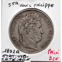 5 francs Louis Philippe 1832 A Paris TTB-