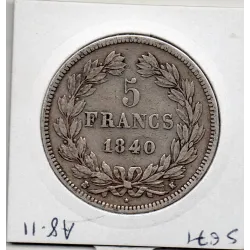 5 francs Louis Philippe 1840 A Paris TB+