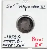 50 centimes Napoléon III tête nue 1859 A Paris B-
