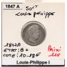 50 centimes Louis Philippe 1847 A Paris B+