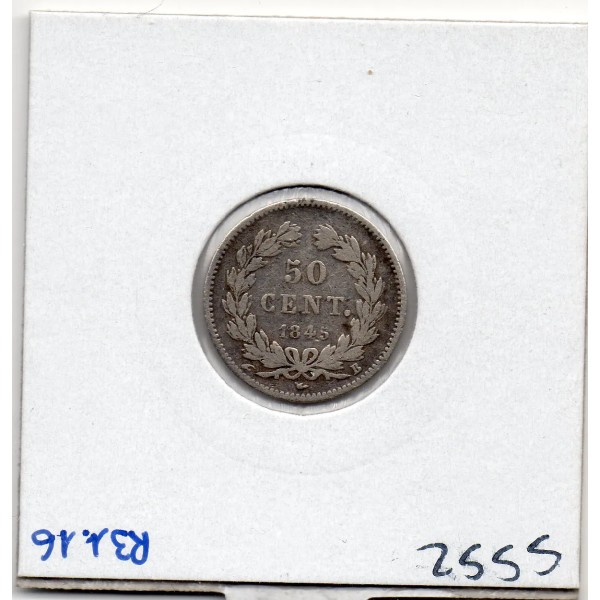 50 centimes Louis Philippe 1845 B Rouen TB-