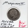 1 franc Napoléon III tête laurée 1866 BB Strasbourg B+