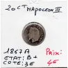 20 centimes Napoléon III tête laurée 1867 A Paris B+