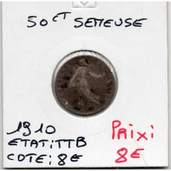 50 centimes Semeuse Argent 1910 TTB