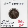 50 centimes Semeuse Argent 1910 TTB