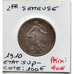 2 Francs Semeuse Argent 1910 Sup-