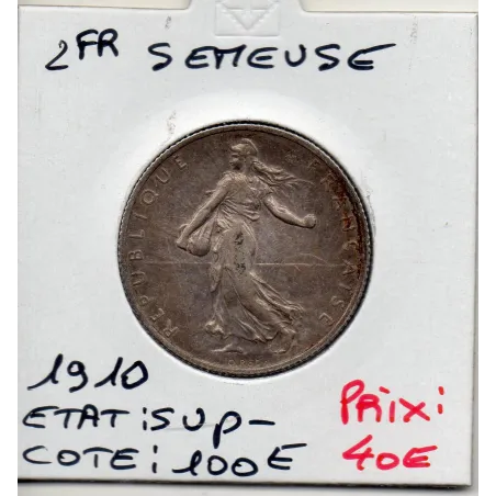 2 Francs Semeuse Argent 1910 Sup-