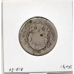 2 francs Napoléon III tête laurée 1869 A Paris, B