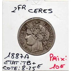 2 Francs Cérès 1887 TB+