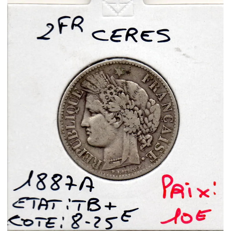 2 Francs Cérès 1887 TB+