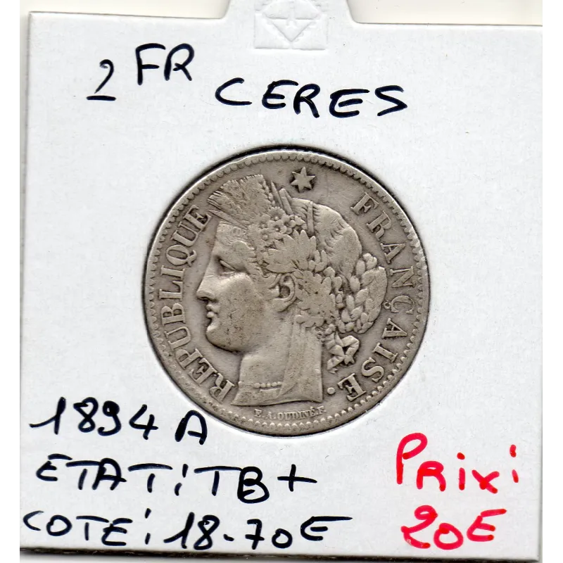 2 Francs Cérès 1894 TB+ 2 Francs Cérès 1894 TB+