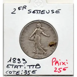 2 Francs Semeuse Argent 1899 TTB