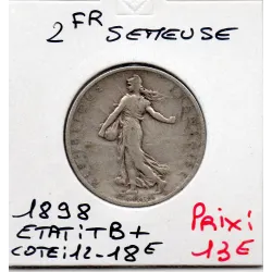 2 Francs Semeuse Argent 1898 TB+