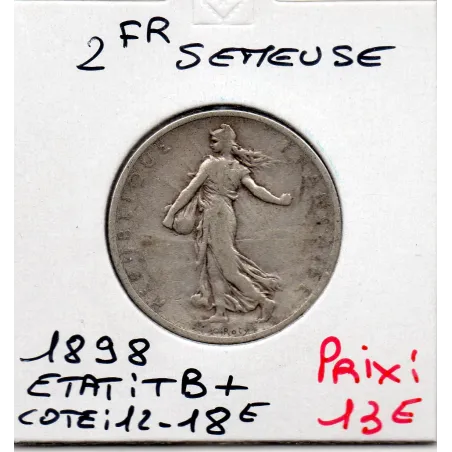 2 Francs Semeuse Argent 1898 TB+