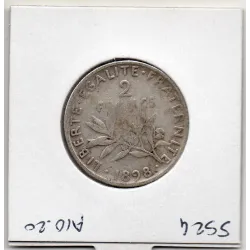 2 Francs Semeuse Argent 1898 TB+