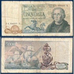 Italie P.102b, B Billet de 5000 Lire 1973 Christophe Colomb