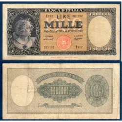Italie P.88c, TB Billet de 1000 Lire 1959 Une des 3 grâces