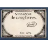 Assignat 5 livres 10 brumaire l'an 2, TTB, signature Goust