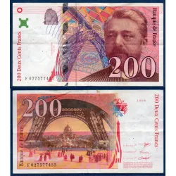 200 Francs Eiffel, TB, 1996 Billet de la banque de France
