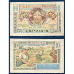 10 Francs Trésor Français, TB+, 1947 Billet du trésor territoires occupés