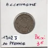 Allemagne 10 pfennig 1902 J, TTB KM 12 pièce de monnaie