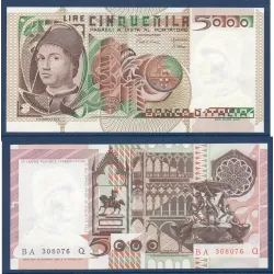 Italie P.105c, Spl Billet de 5000 Lire 1983 Antonello da Messina