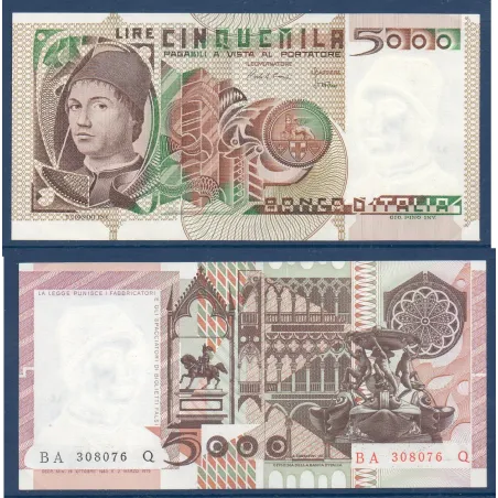 Italie P.105c, Spl Billet de 5000 Lire 1983 Antonello da Messina