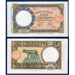 Italie P.54b, TTB Billet de 50 Lire 29.4.1940 Louve