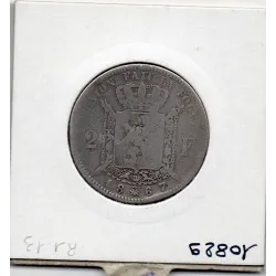 Belgique 2 Francs 1867 en Français, B, KM 30 pièce de monnaie