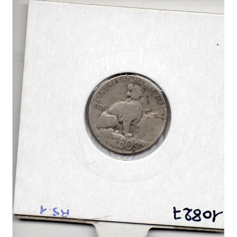 Belgique 1/2 Franc 1901 en Français B, KM 50 pièce de monnaie Belgique 1/2 Franc 1901 en Français B, KM 50 pièce de monnaie