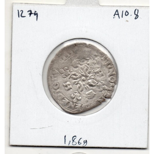 Douzain aux croissants Henri II TB (1551 H) La Rochelle