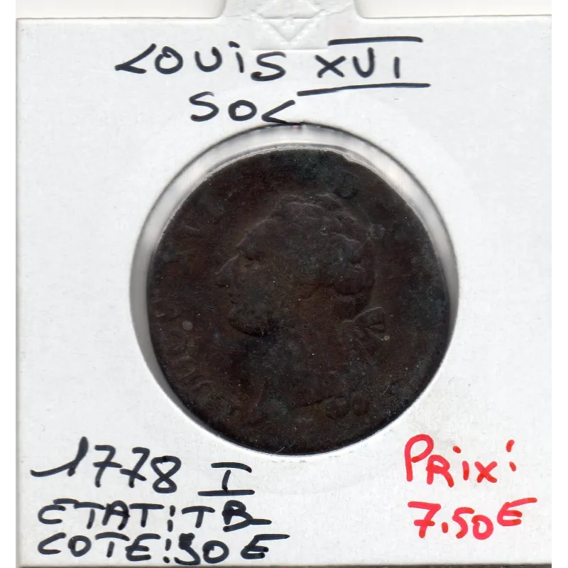 Sol 1778 I Limoges Louis XVI TB- Sol 1778 I Limoges Louis XVI TB-